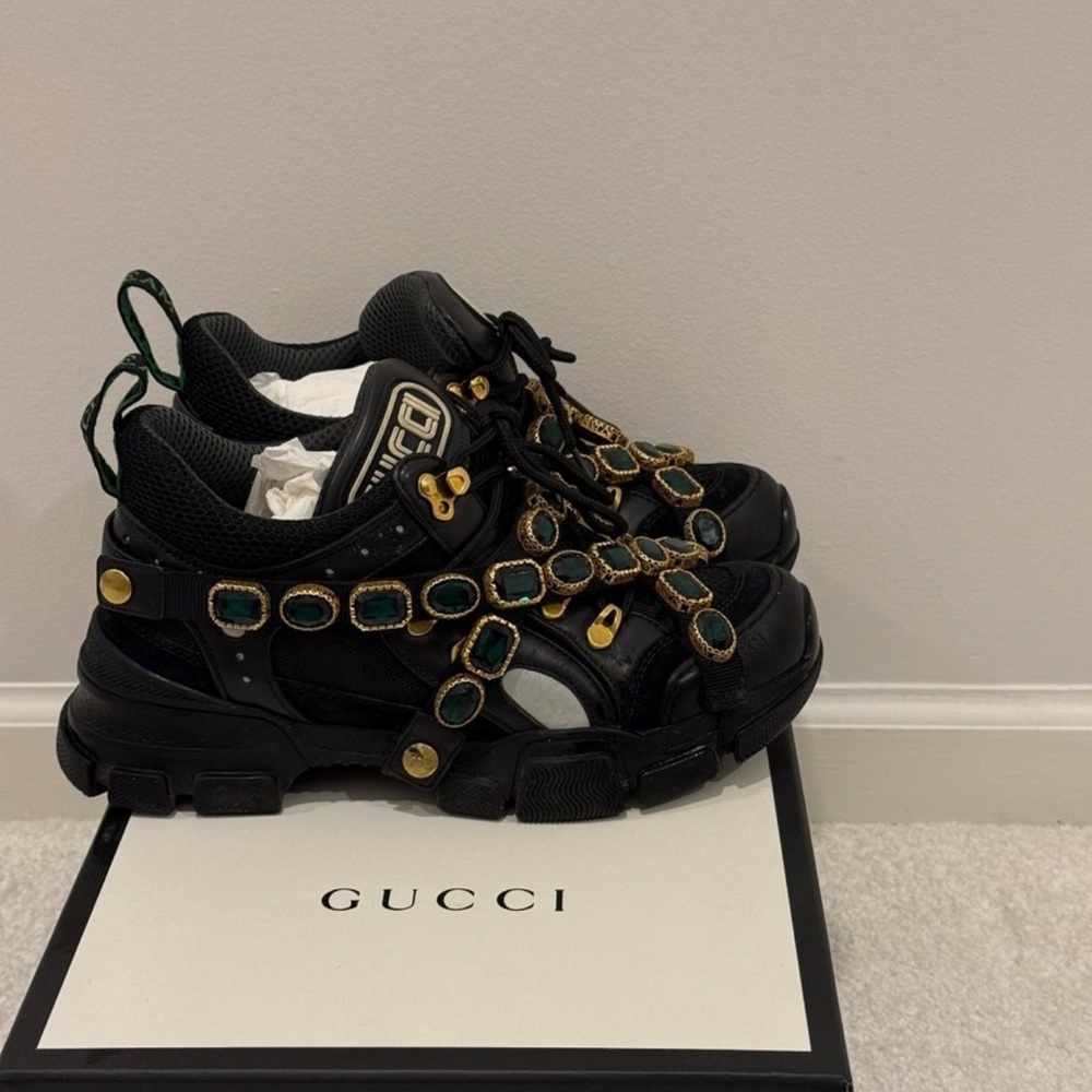 Women's Gucci Flashtrek Crystals Black